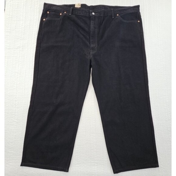 NEW Levi’s 550 Relaxed Fit Jeans Men’s 54x28 Dark Black Denim Straight Leg NWT - Picture 1 of 16
